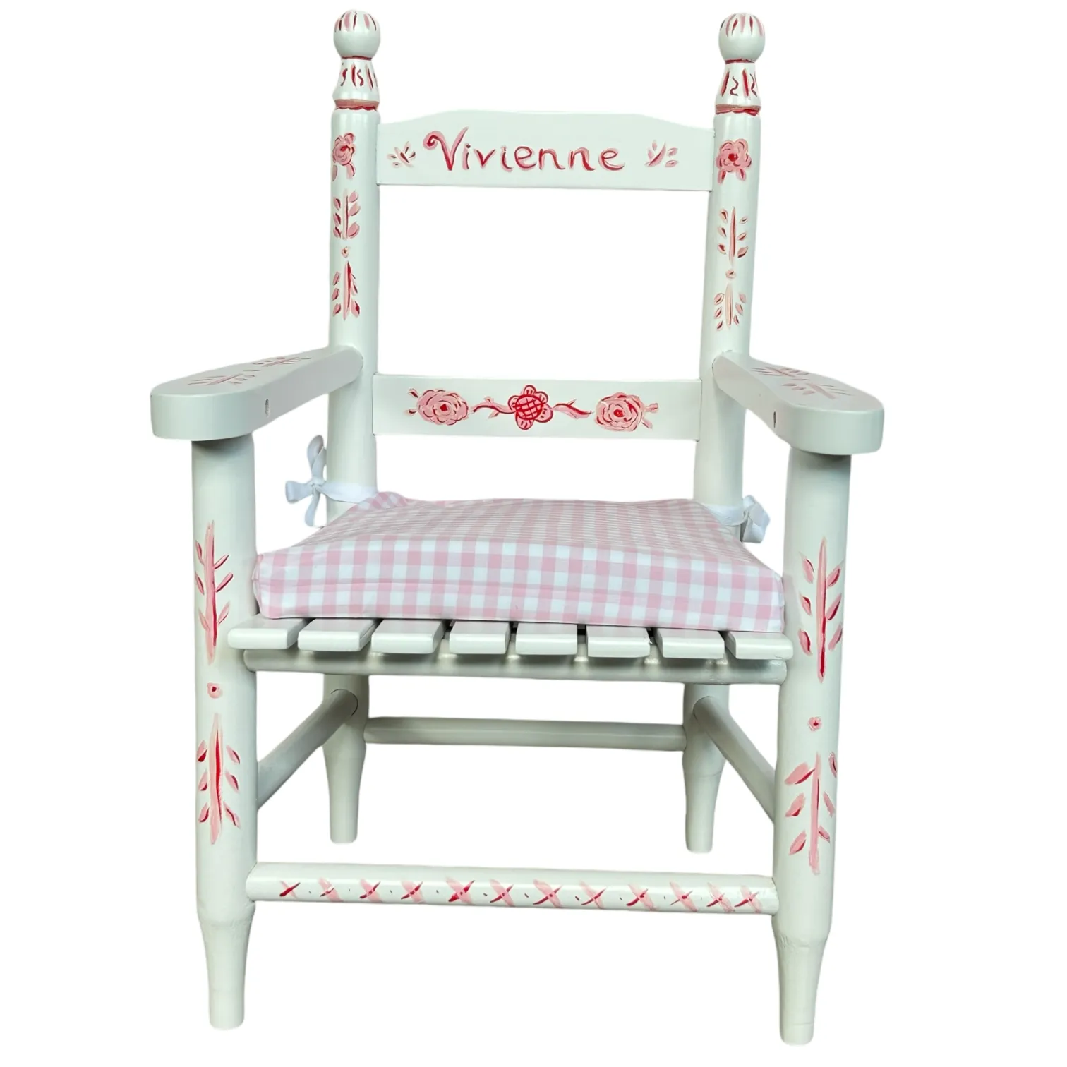 Child's Chair - Pink with Flowers
