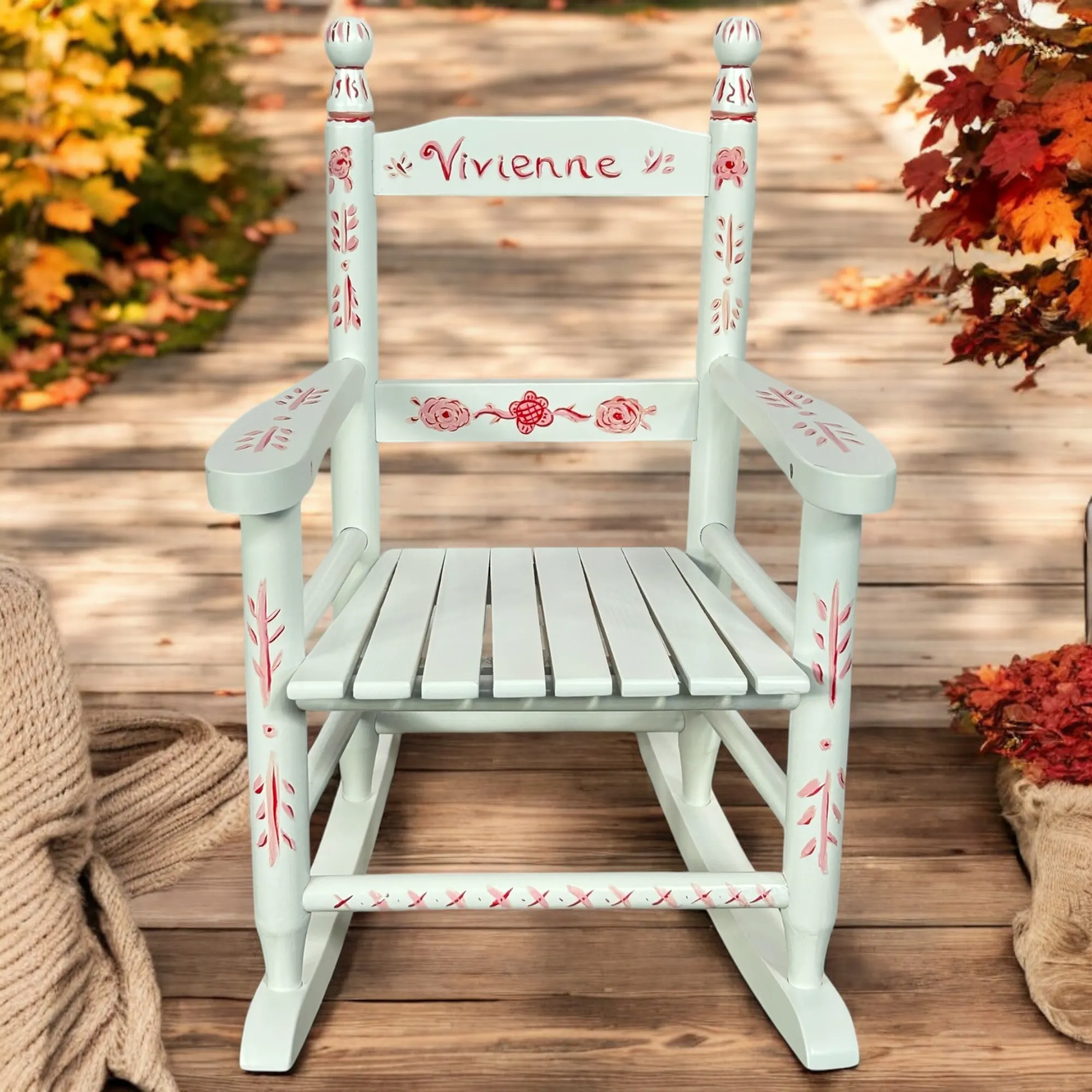 Child's Chair - Pink with Flowers