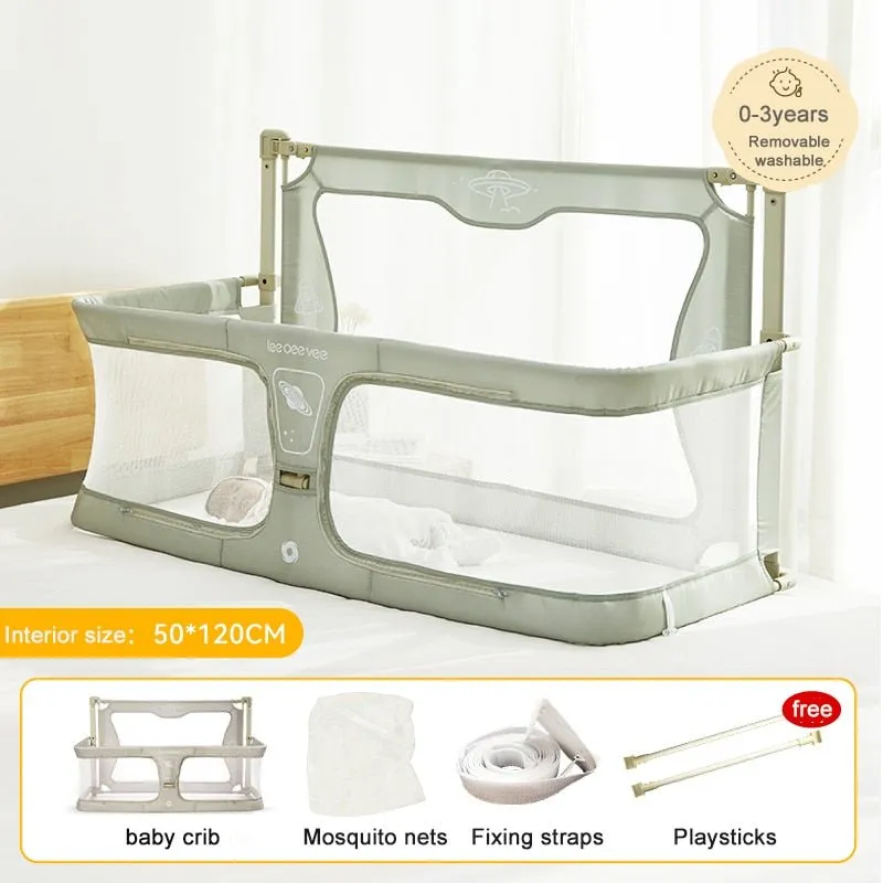 Compact 2-in-1 Baby Cot - Cozy Bedside Sleep Solution