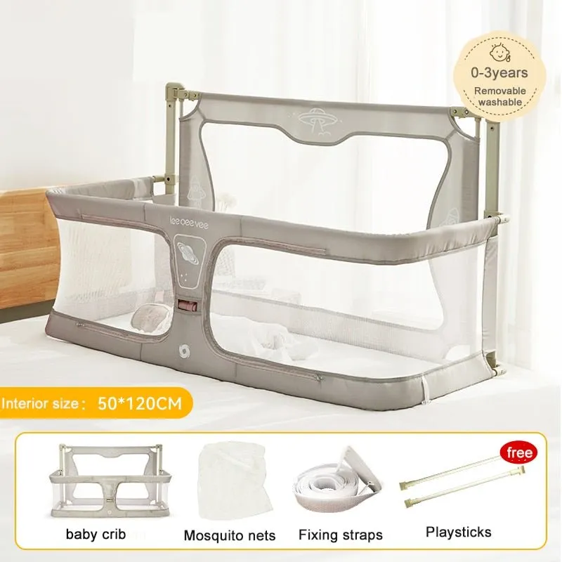 Compact 2-in-1 Baby Cot - Cozy Bedside Sleep Solution