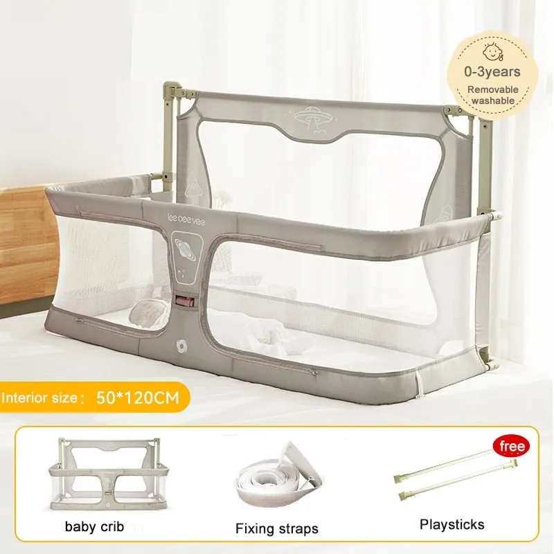 Compact 2-in-1 Baby Cot - Cozy Bedside Sleep Solution