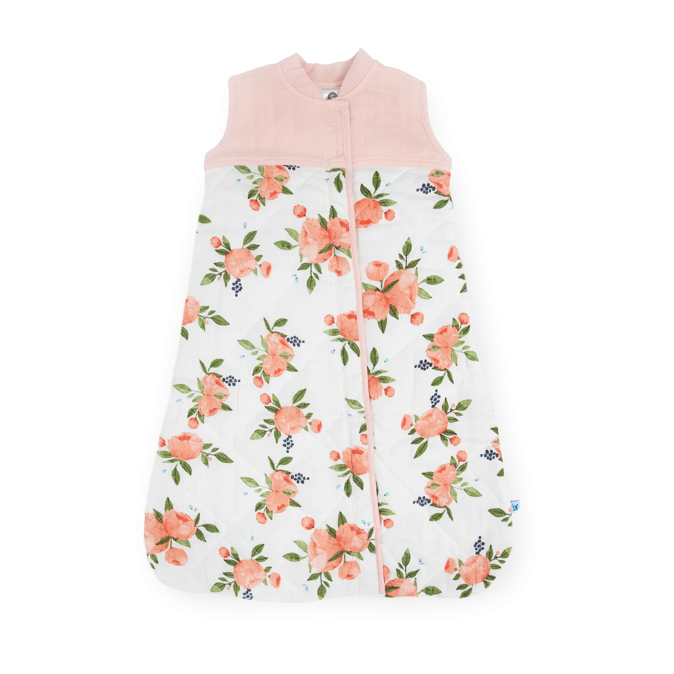 Cotton Muslin Quilted Sleep Bag - Watercolor Roses
