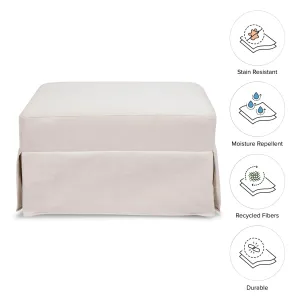 Crawford Gliding Ottoman - Performance Cream Eco-Weave