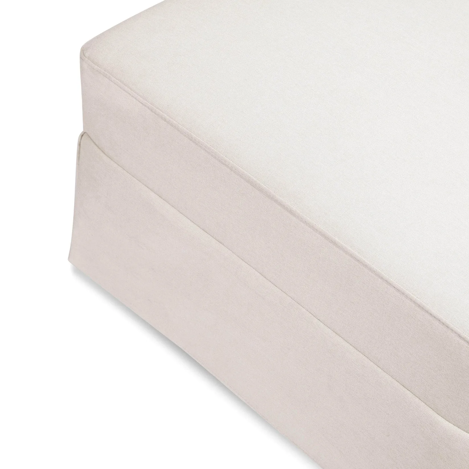 Crawford Gliding Ottoman - Performance Cream Eco-Weave