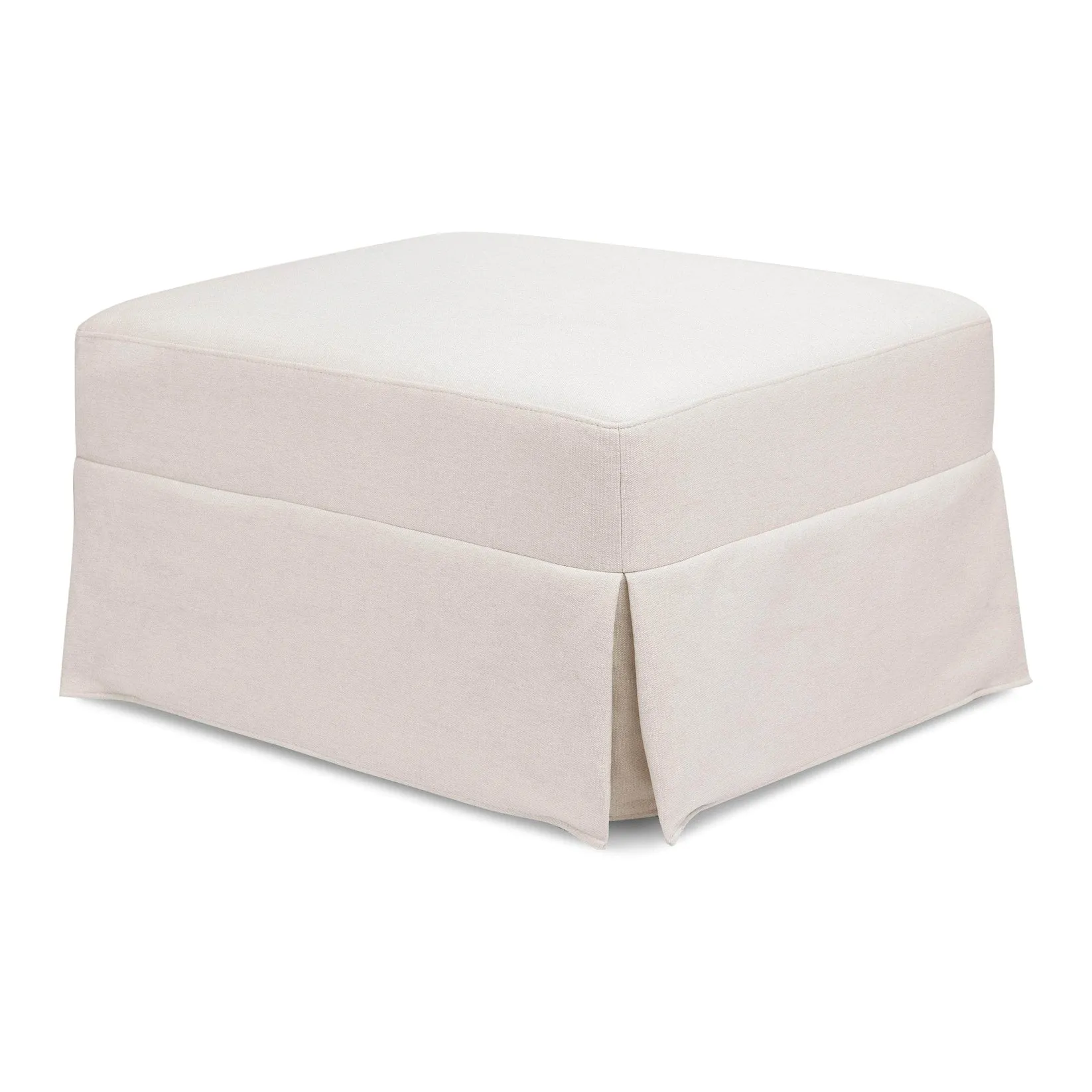 Crawford Gliding Ottoman - Performance Cream Eco-Weave