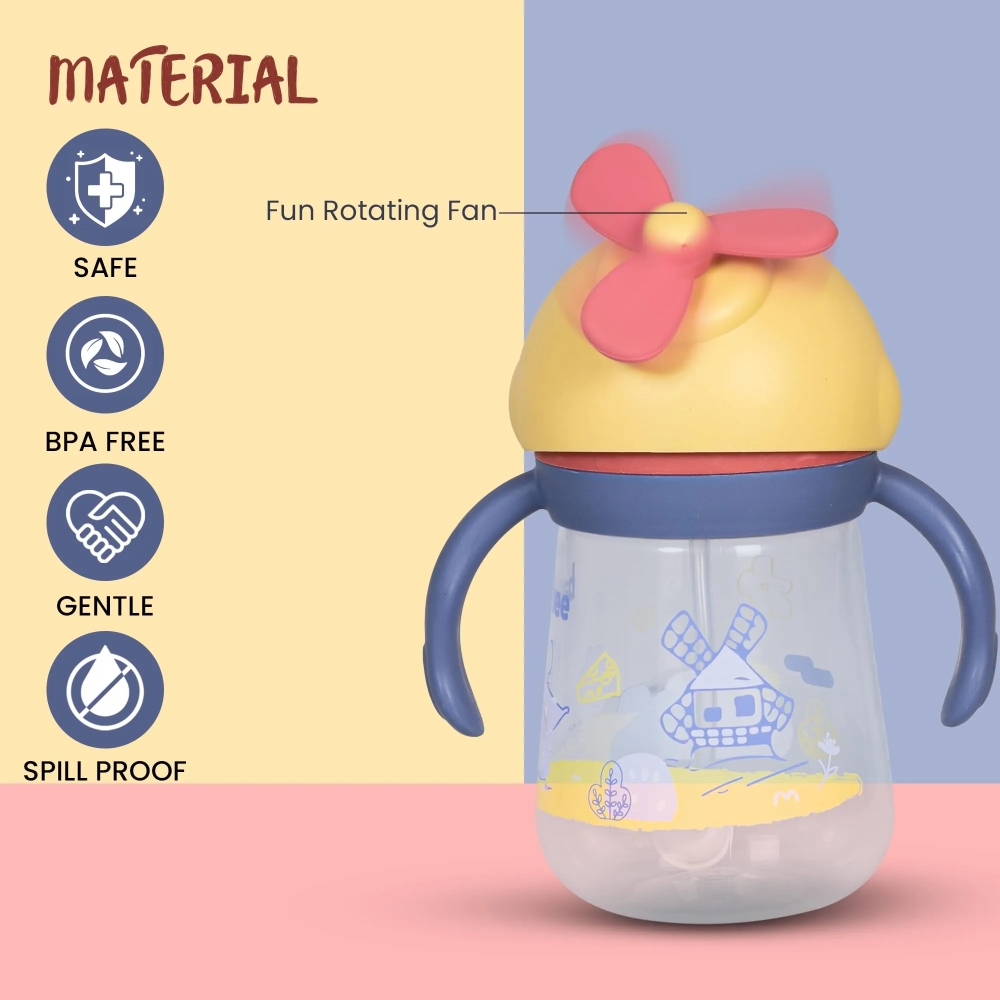 Daffodil Baby Sipper Water Bottle for Kids - 330 ml