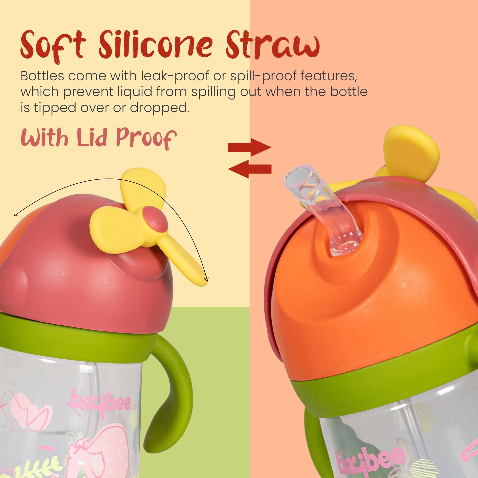 Daffodil Baby Sipper Water Bottle for Kids - 330 ml