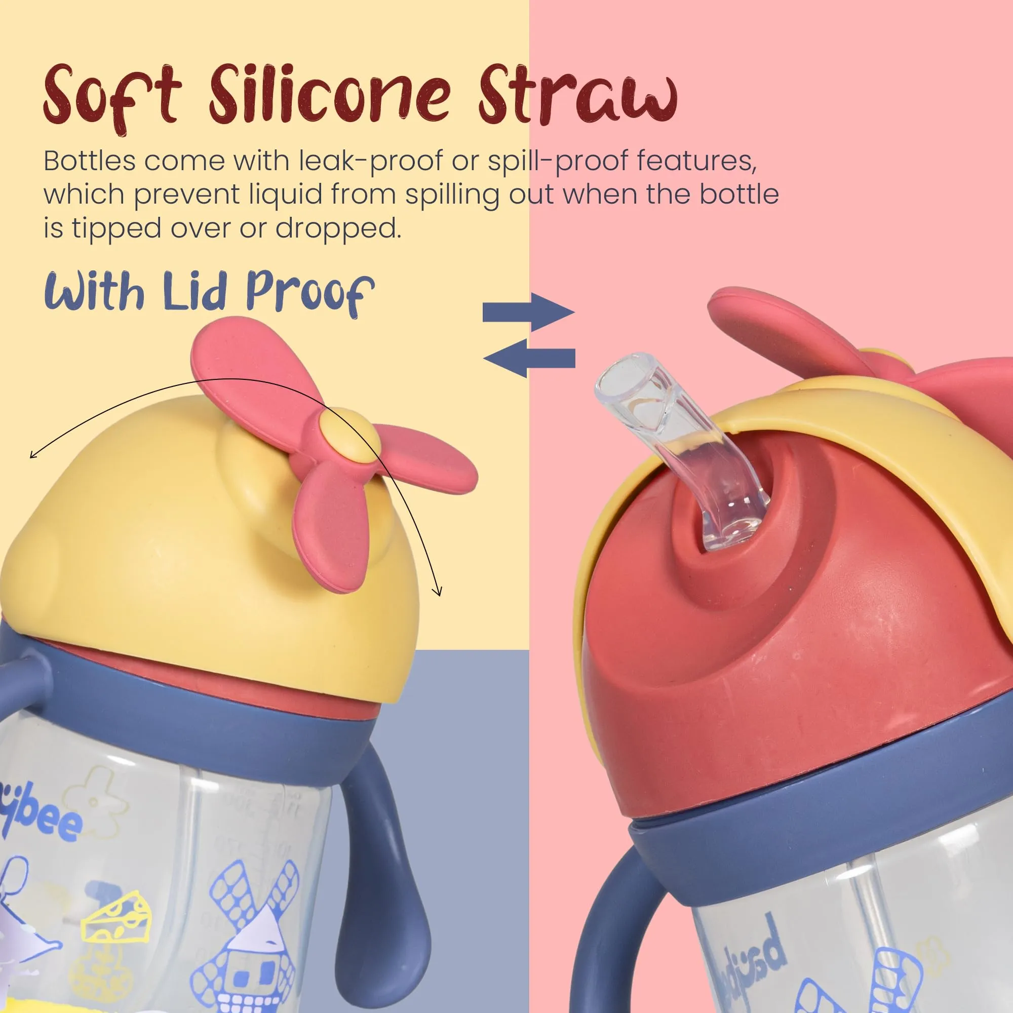 Daffodil Baby Sipper Water Bottle for Kids - 330 ml