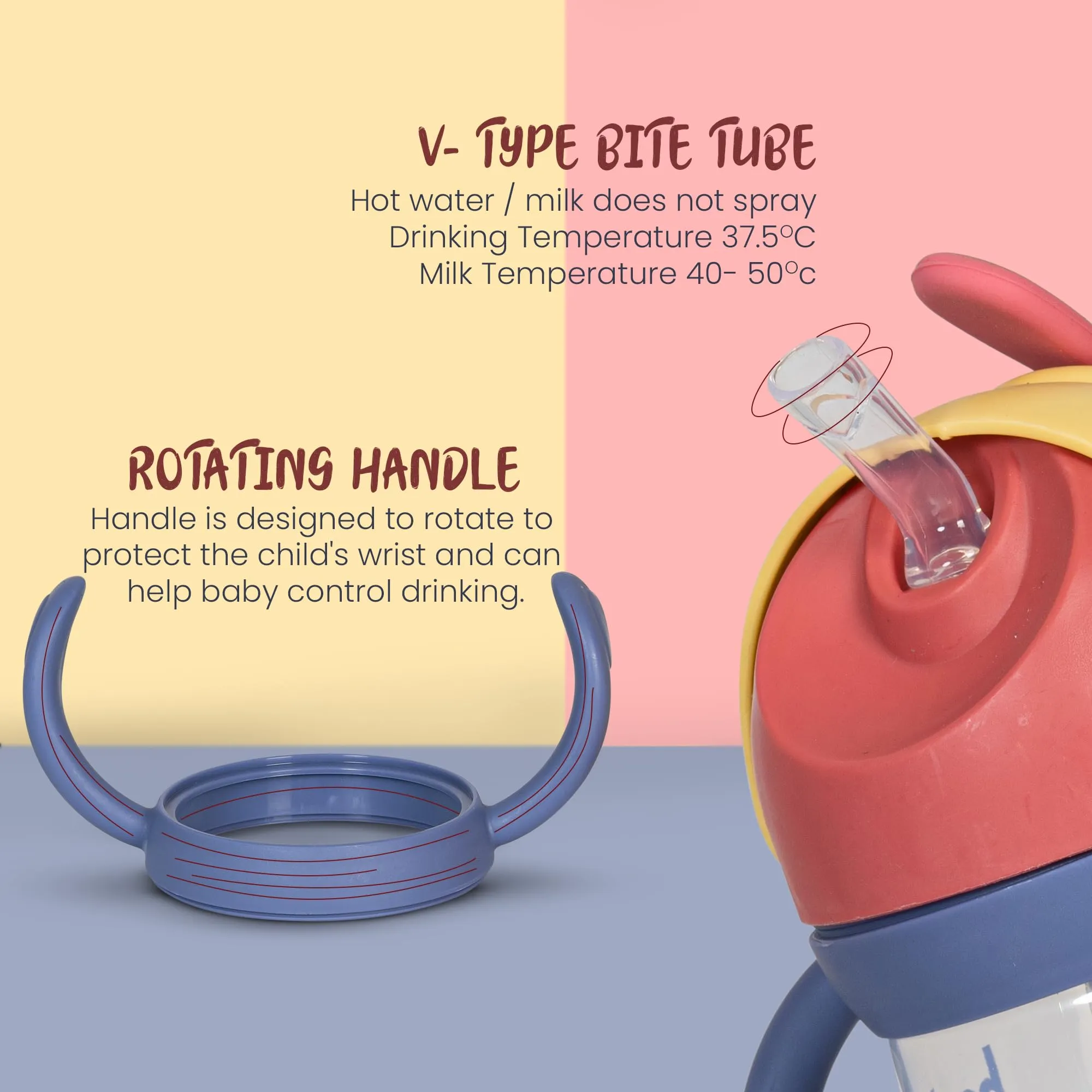 Daffodil Baby Sipper Water Bottle for Kids - 330 ml