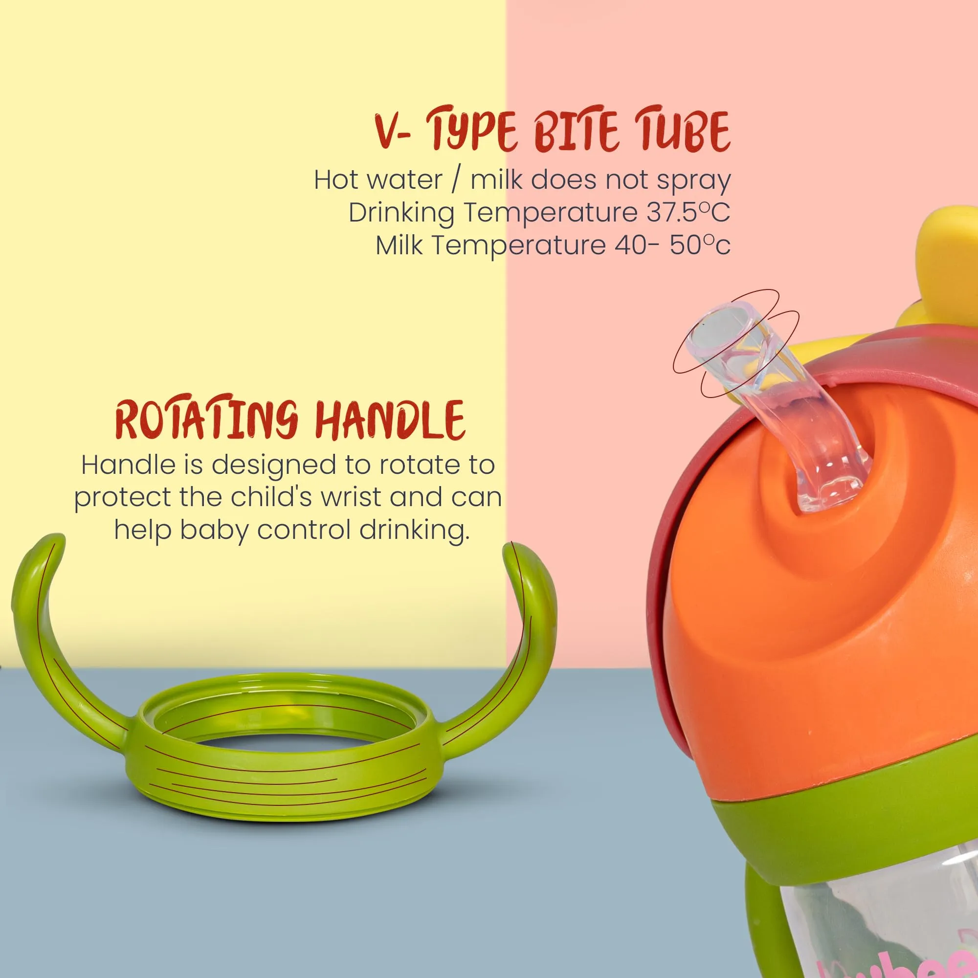 Daffodil Baby Sipper Water Bottle for Kids - 330 ml