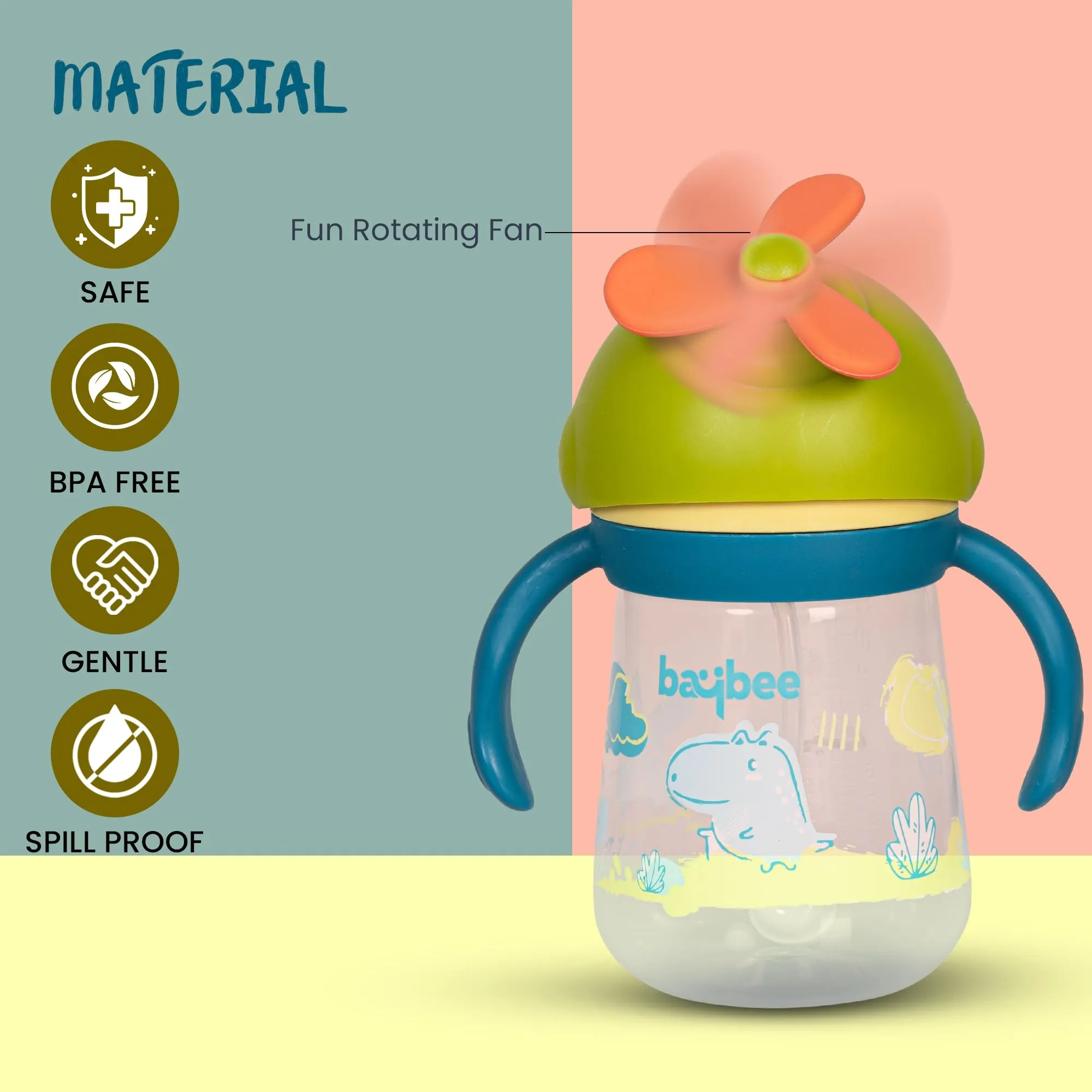 Daffodil Baby Sipper Water Bottle for Kids - 330 ml