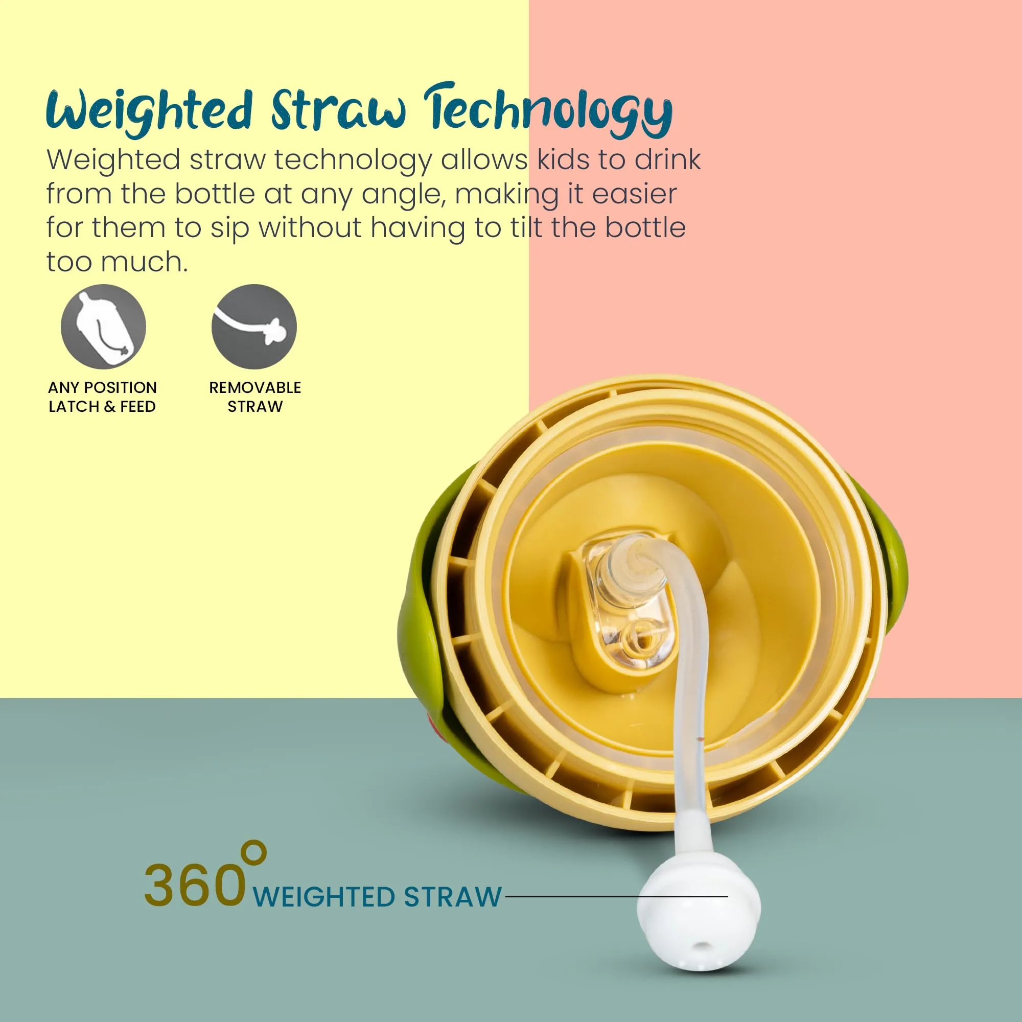 Daffodil Baby Sipper Water Bottle for Kids - 330 ml