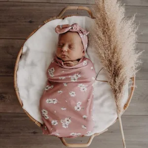 Daisy Snuggle Swaddle & Topknot Set