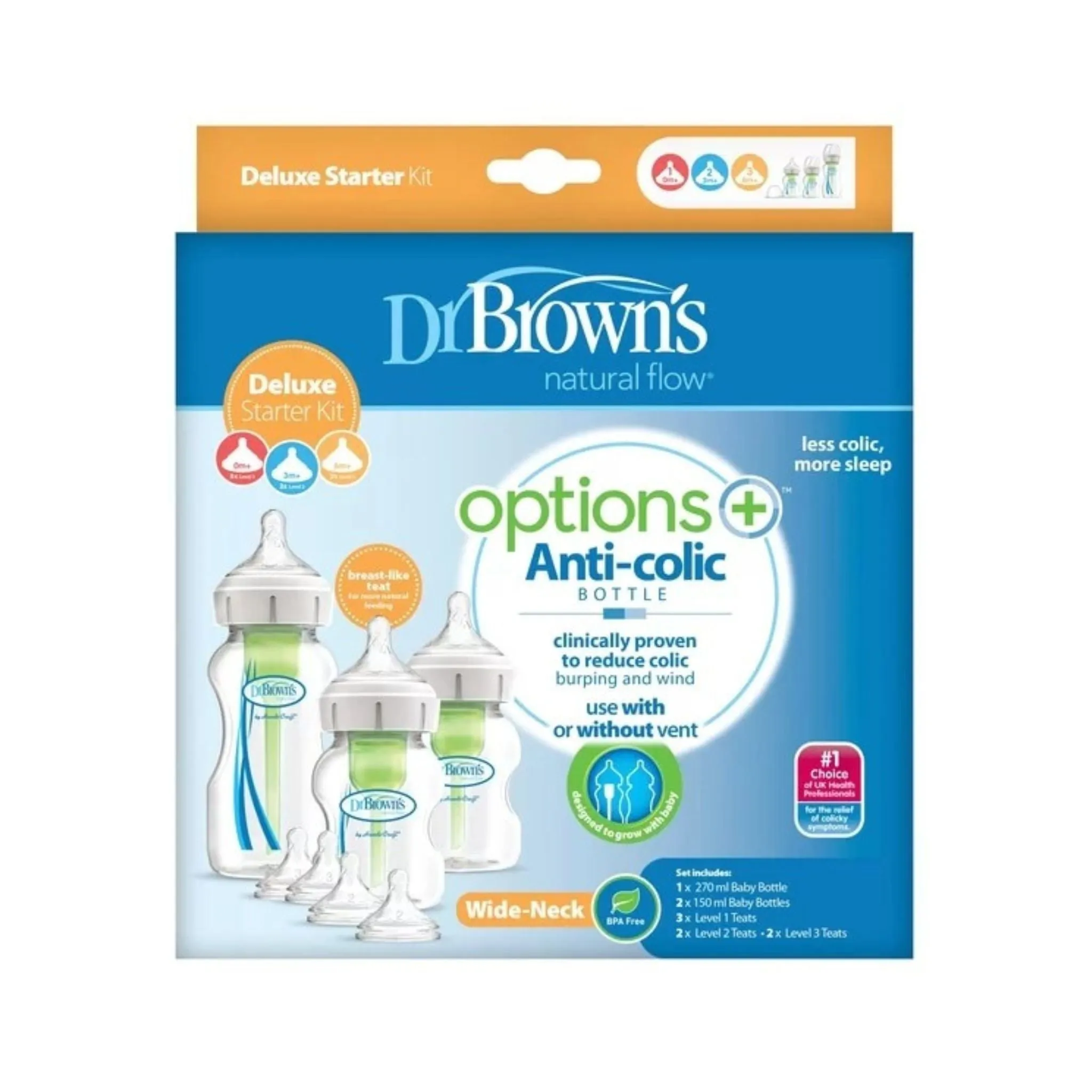 Dr Brown's Options   Anti-Colic Bottle Deluxe Starter Kit