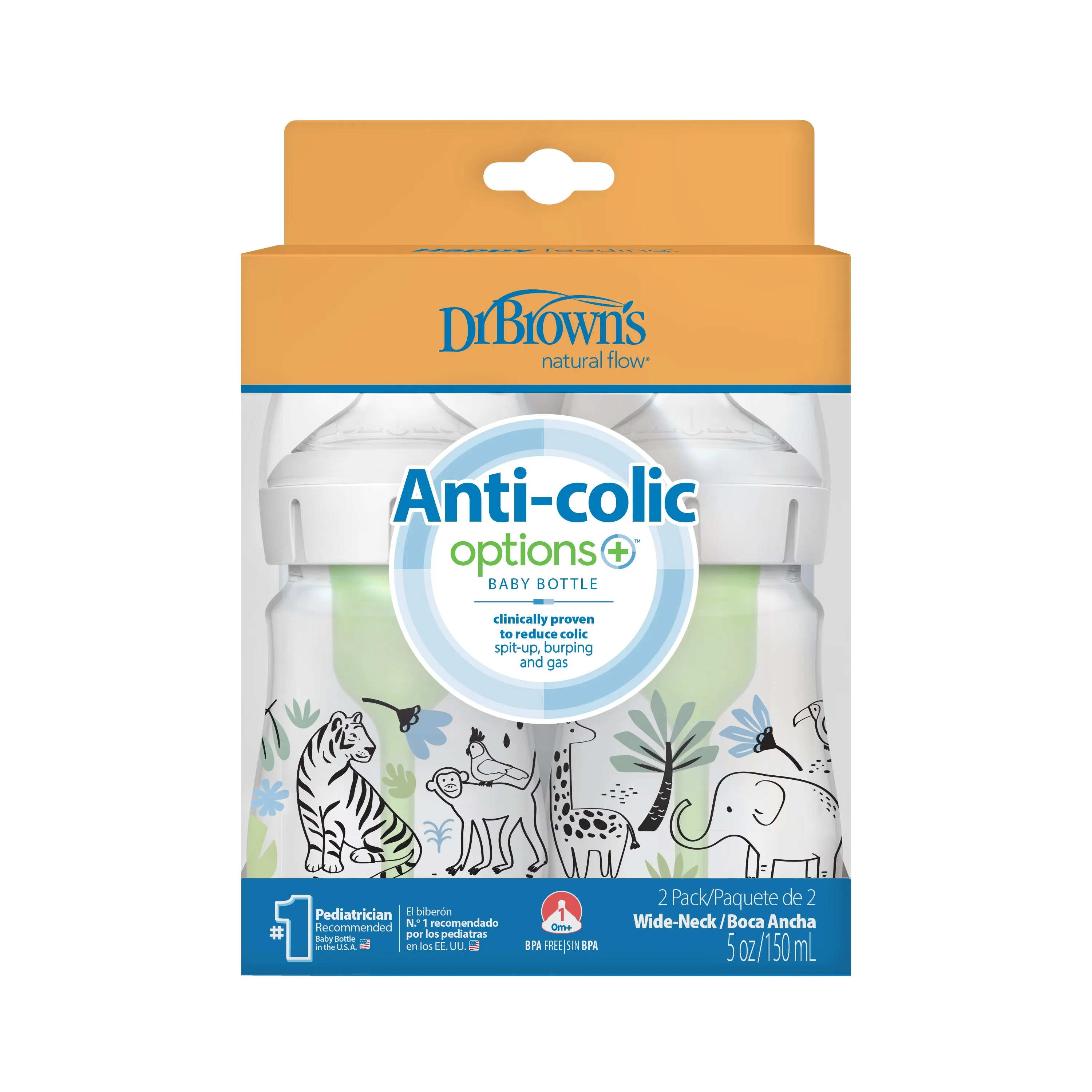 Dr Brown's Options  Anti-Colic Designer Bottles 150ml Twin Pack