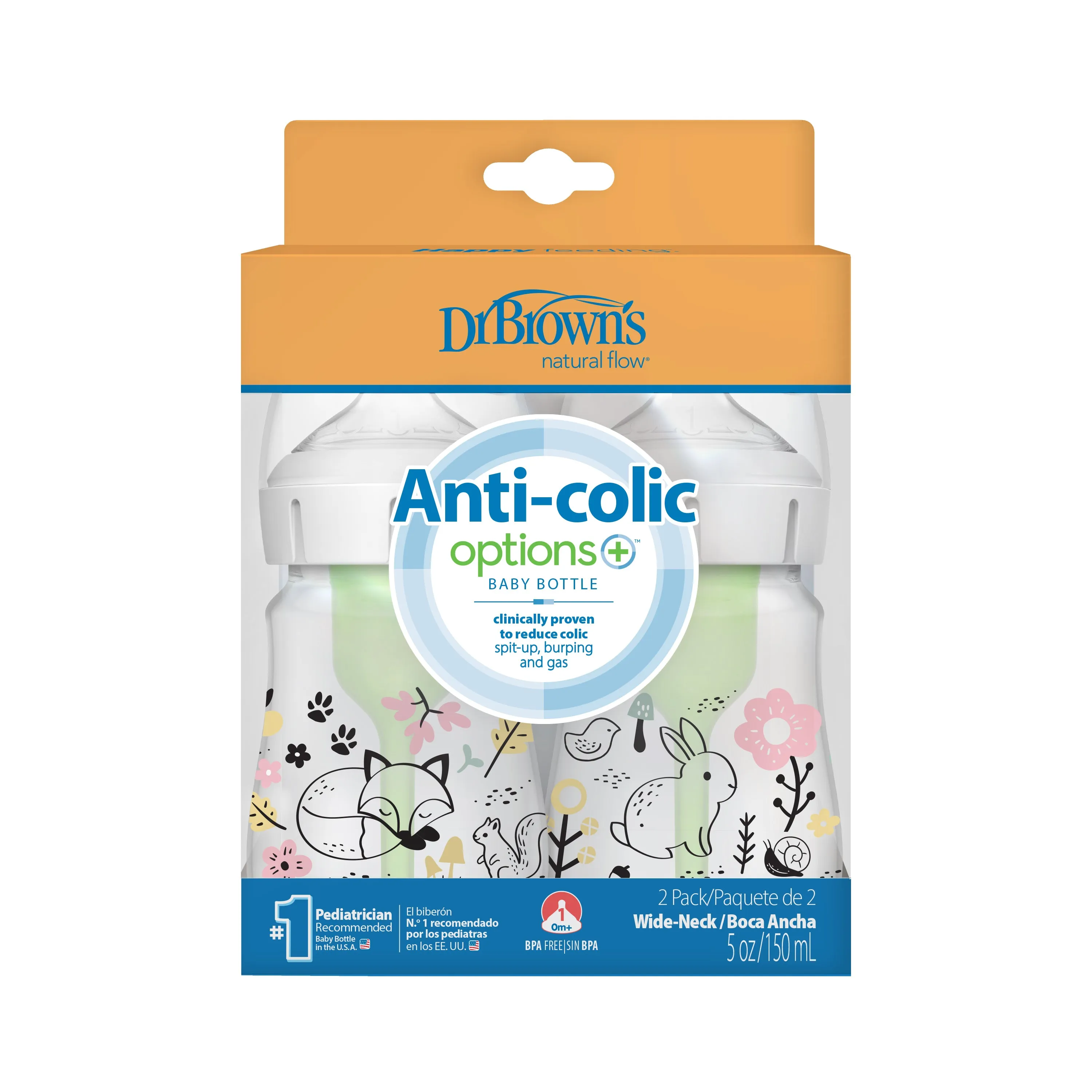 Dr Brown's Options  Anti-Colic Designer Bottles 150ml Twin Pack