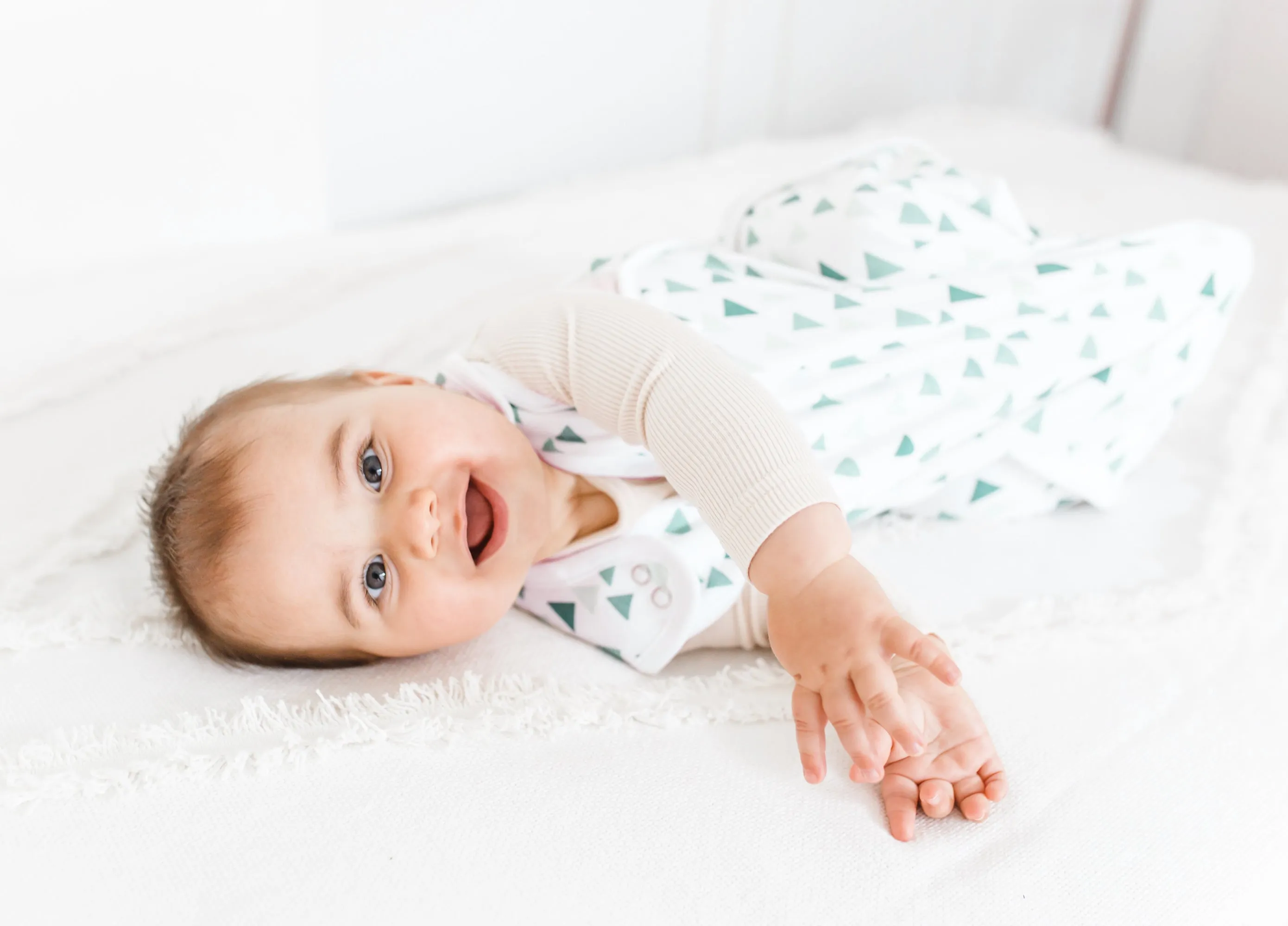 Ecolino® Adjustable Baby Sleep Bag, 100% Organic Cotton, Universal Size: 2 Months - 2 Years, Triangle
