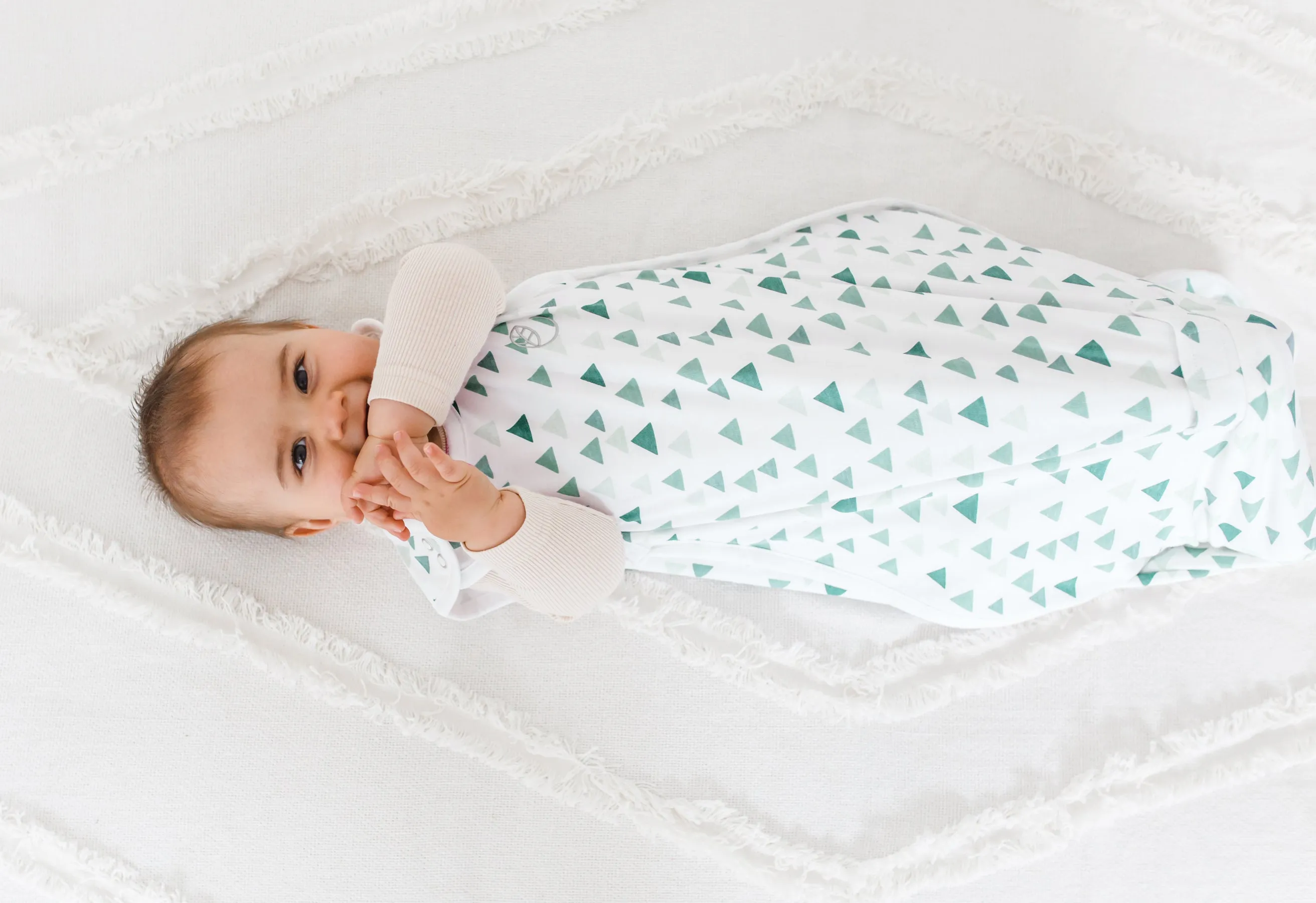 Ecolino® Adjustable Baby Sleep Bag, 100% Organic Cotton, Universal Size: 2 Months - 2 Years, Triangle