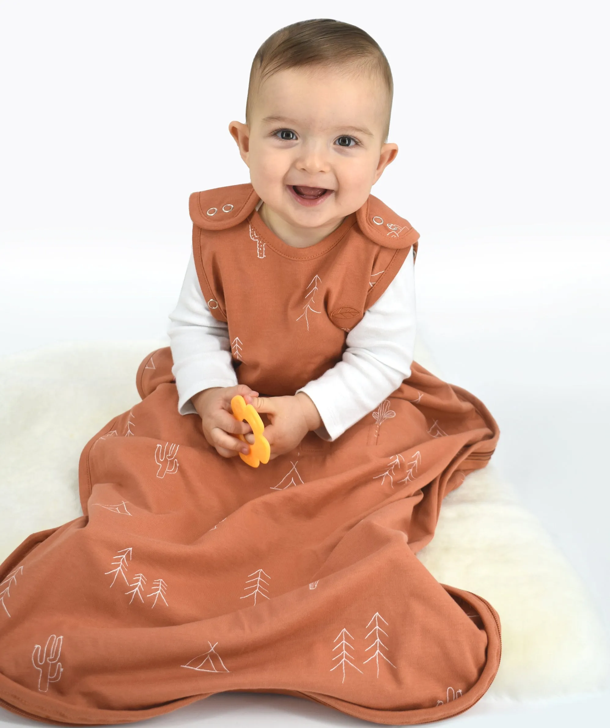 Ecolino® Adjustable Baby Sleep Bag, Organic Cotton, Universal Size: 2 Months - 2 Years, Desert