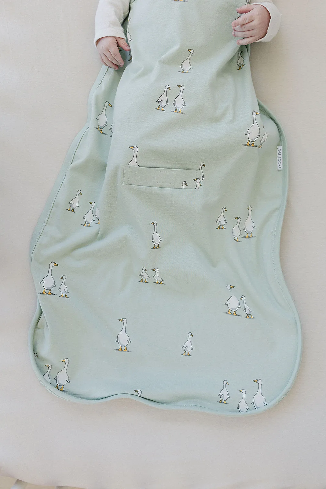 Ecolino® Adjustable Baby Sleep Bag, Organic Cotton, Universal Size: 2 Months - 2 Years, Goose