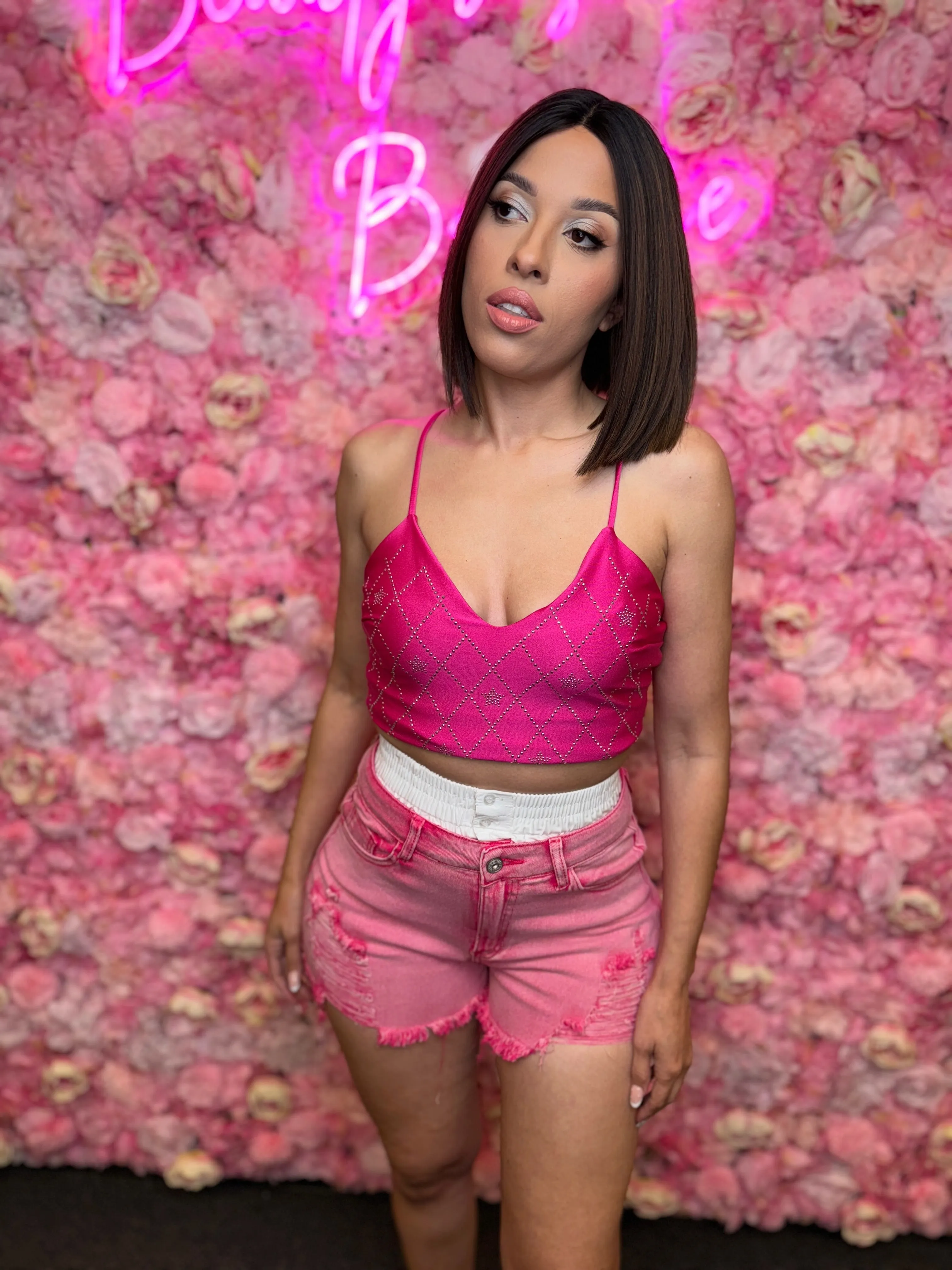 Elastic Waist Pink Jean (C55)