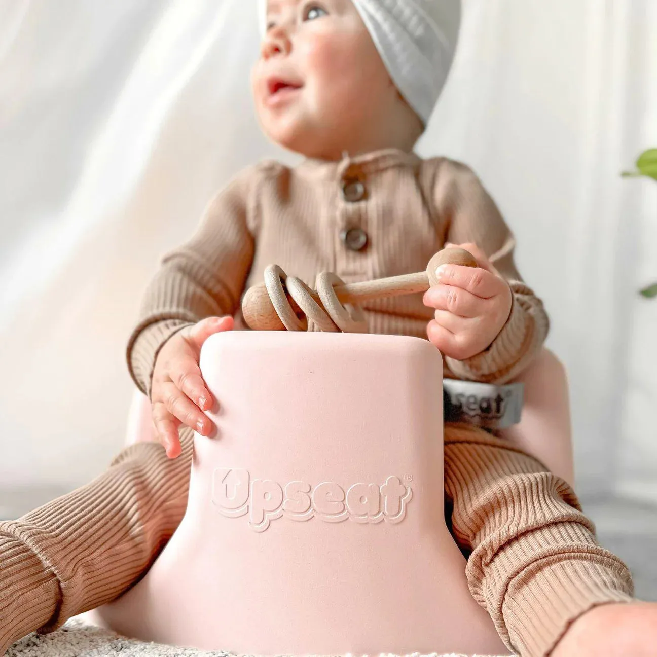 Ergonomic Baby Floor & Booster Seat - Pink