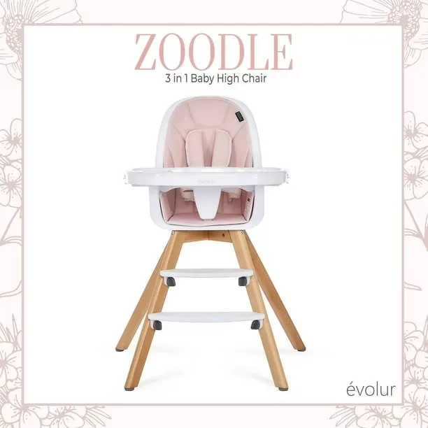 Evolur Zoodle 3-in-1 High Chair