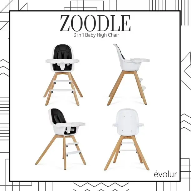 Evolur Zoodle 3-in-1 High Chair