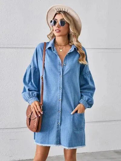 Feel the Good Vibes in This Casual and Comfy Denim Dress