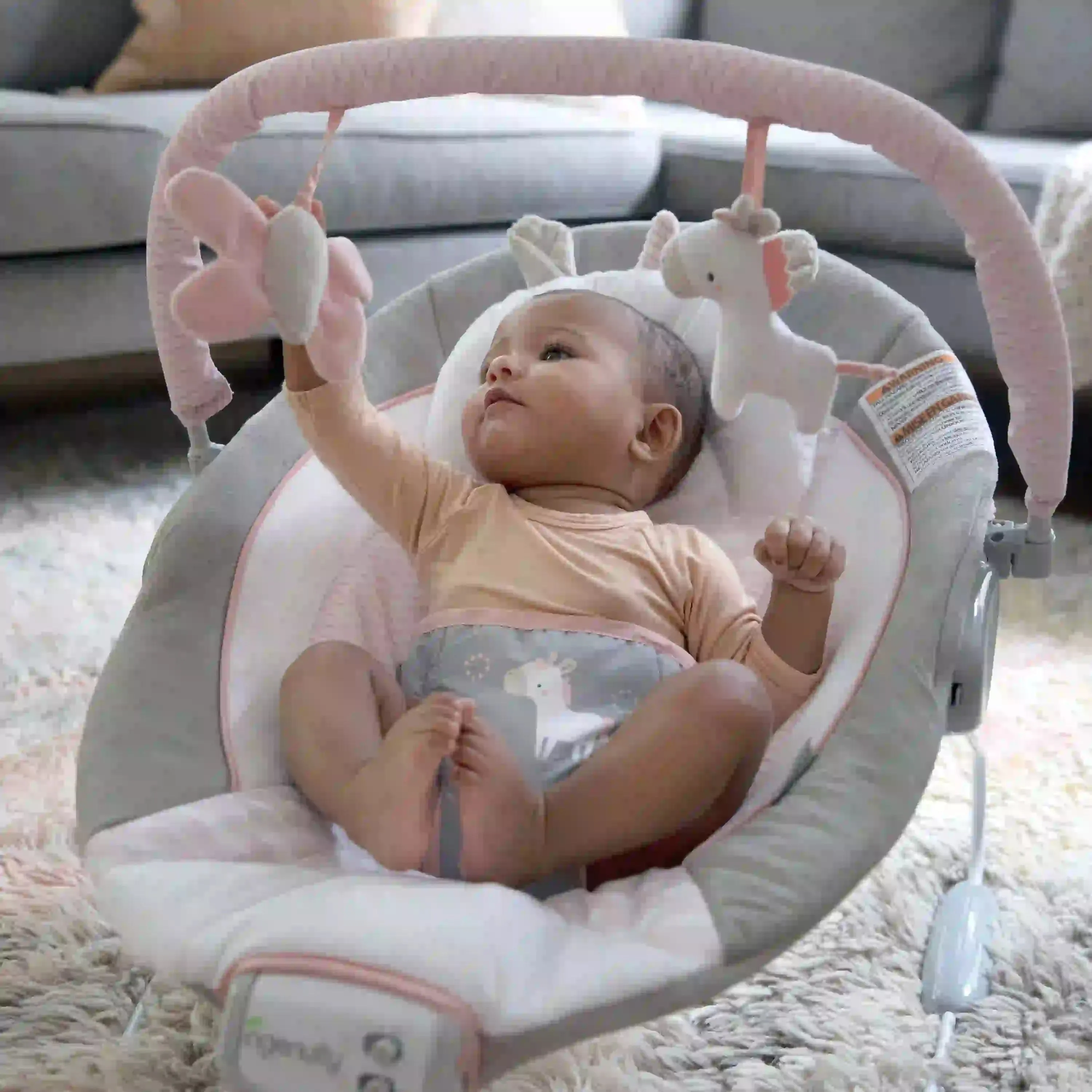 Ingenuity Flora the Unicorn Soothing Bouncer