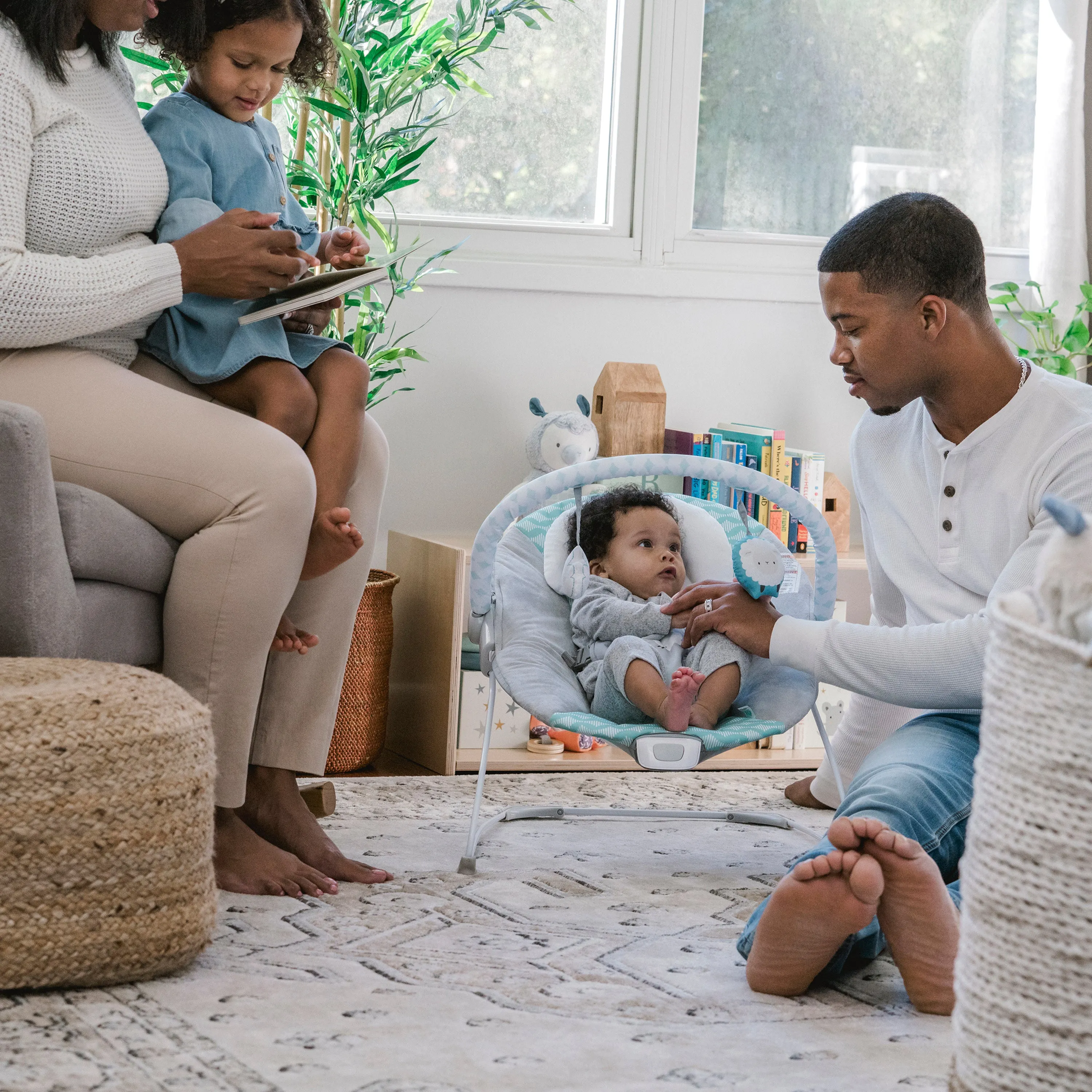 Ity by Ingenuity Bouncity Bounce Vibrating Deluxe Baby Bouncer, Goji