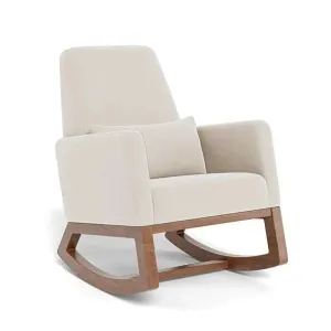 Joya Rocker - Stone Velvet/Walnut/Stone Velvet Pillow