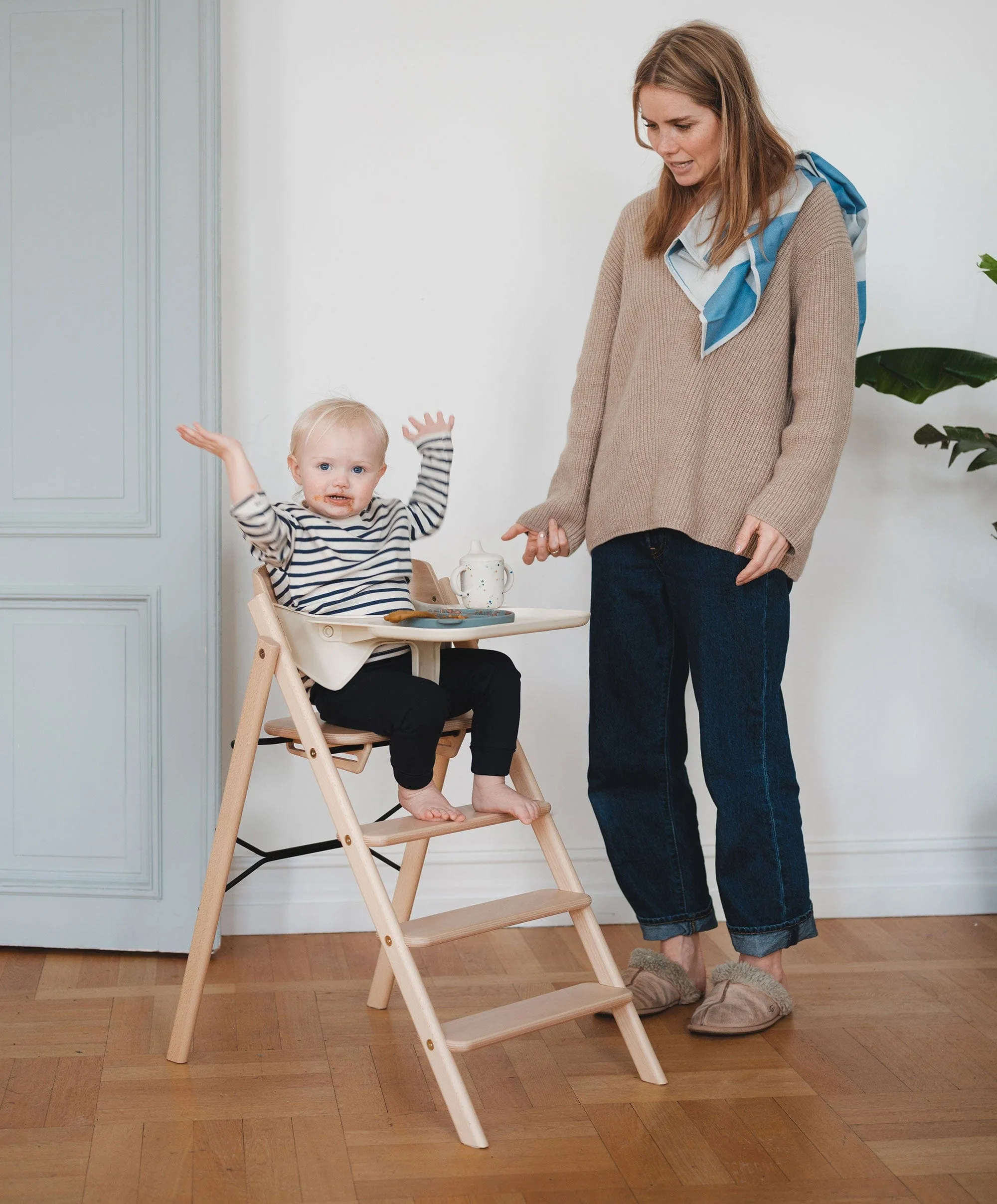 KAOS Klapp Highchair - Beech