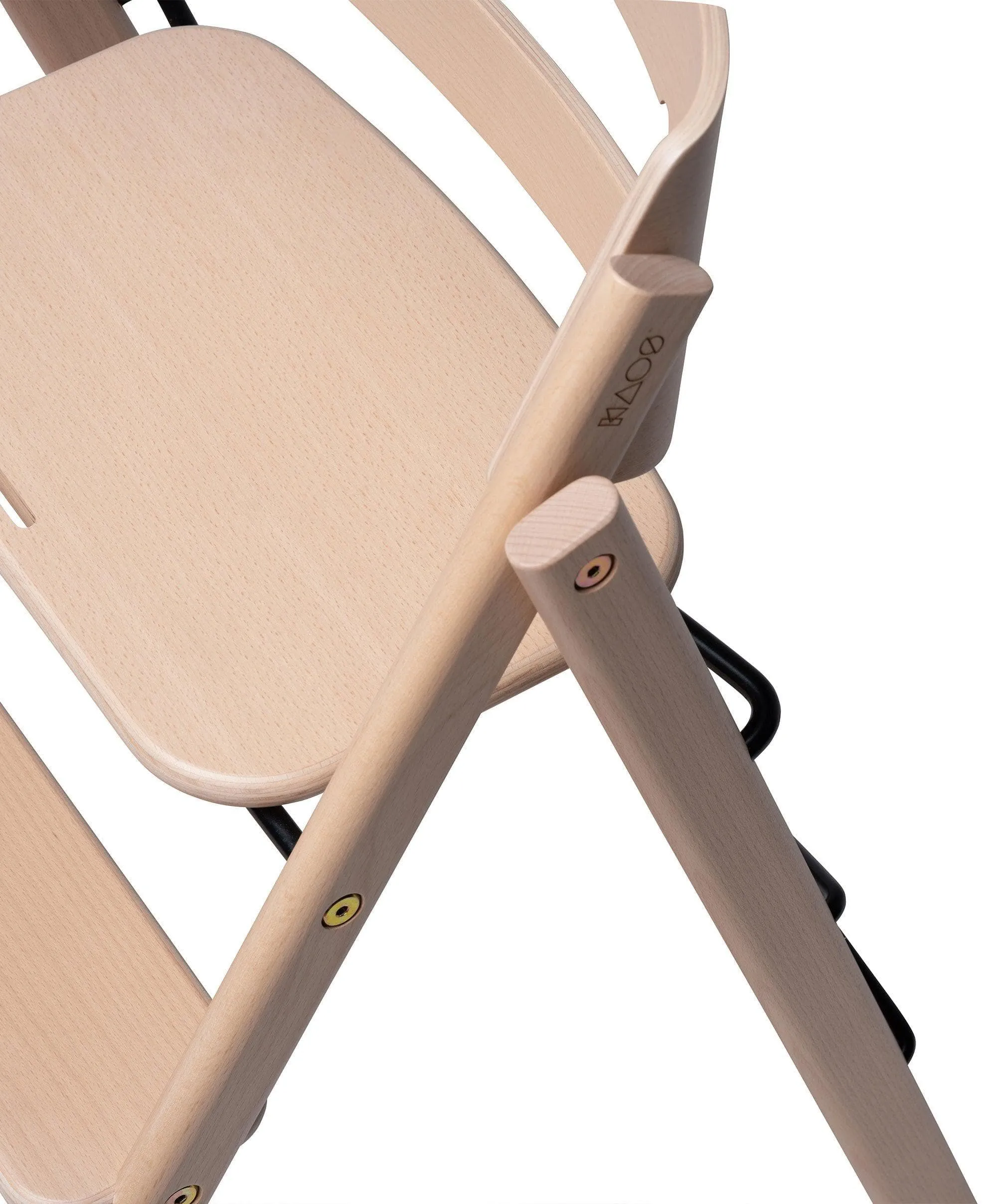KAOS Klapp Highchair Bundle with Safety Rail, Tray & Harness – Beech