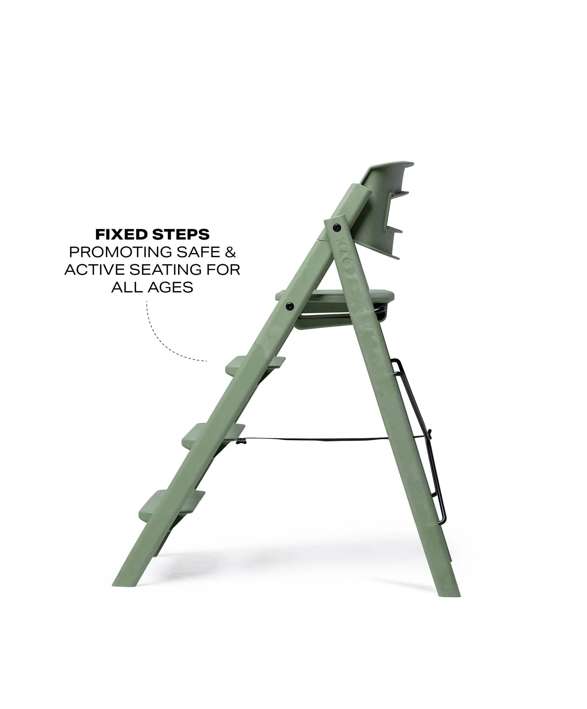 KAOS Klapp Recycled Highchair - Mineral Green