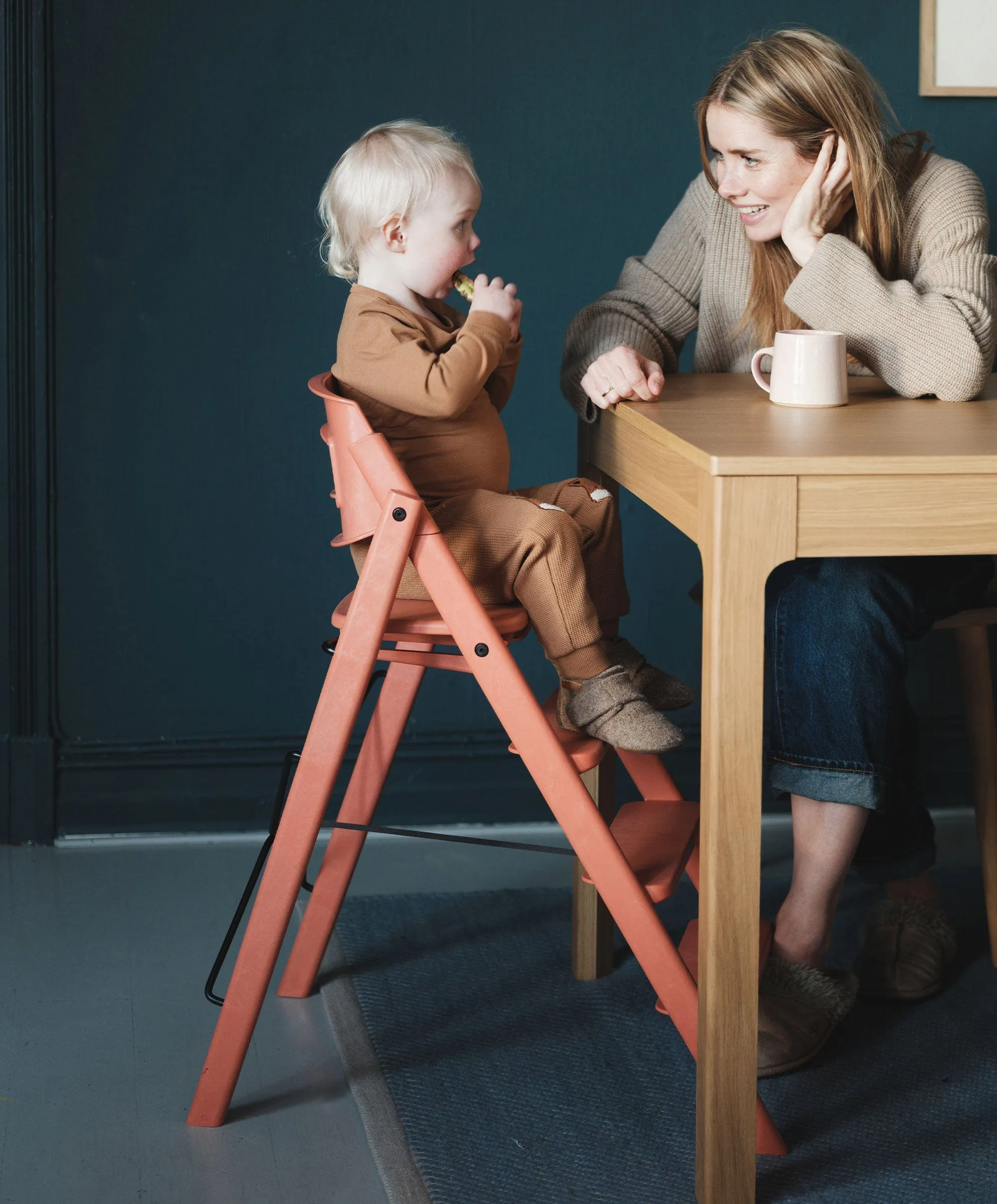 KAOS Klapp Recycled Highchair - Mineral Green