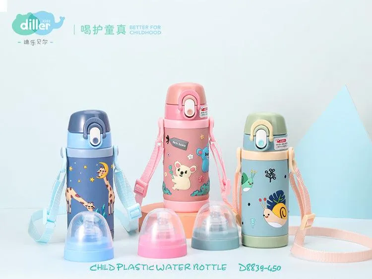 Kids Cute Animals Water Bottle - 450 ML