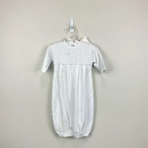 Kissy Kissy Smocked Serenity Sack Gown White Small 0-3 Months NWT