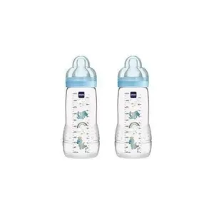 MAM Easy Active Baby Bottles 330ml - 2 Pack - Boy's