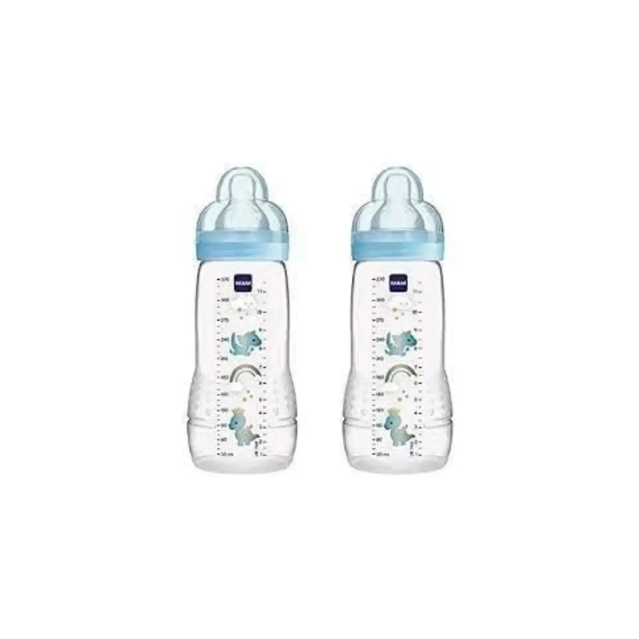 MAM Easy Active Baby Bottles 330ml - 2 Pack - Boy's