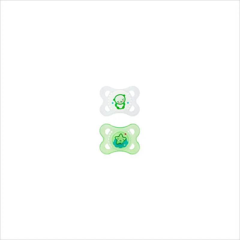 MAM Night 2  Months Silicone Pacifier - 2 Pack