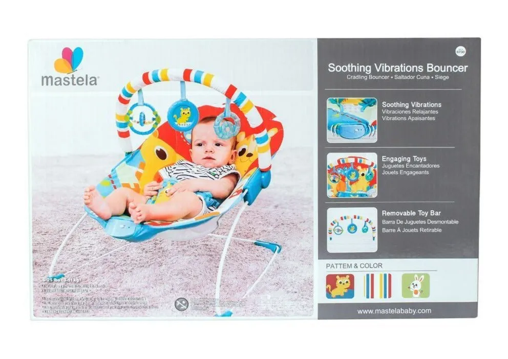 Mastela Newborn Baby to Toddlers Rocker Musical Bouncer Chair- Red