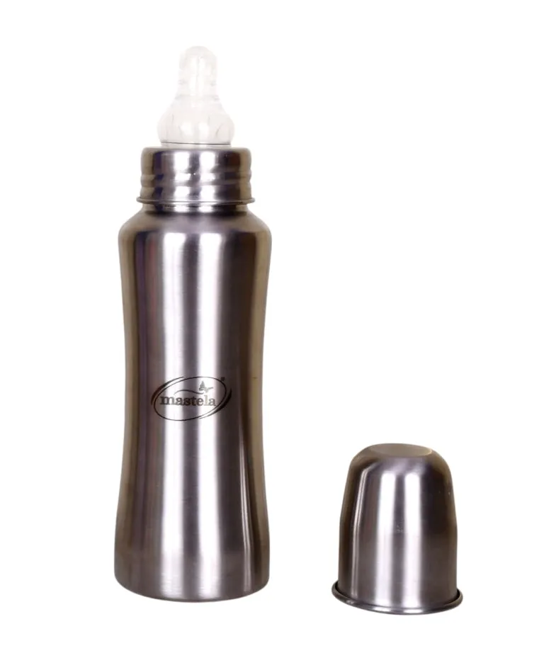 Mastela Thermal Insulation Stainless Steel Baby Feeding Bottle | 304 Food Grade Steel BPA Free Feeder for Newborns/ Babies/ Kids