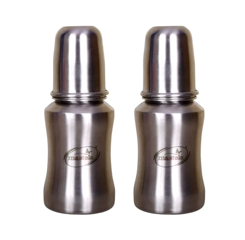 Mastela Thermal Insulation Stainless Steel Baby Feeding Bottle | 304 Food Grade Steel BPA Free Feeder for Newborns/ Babies/ Kids
