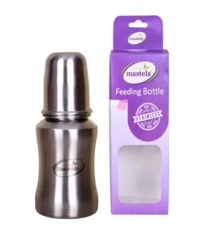 Mastela Thermal Insulation Stainless Steel Baby Feeding Bottle | 304 Food Grade Steel BPA Free Feeder for Newborns/ Babies/ Kids