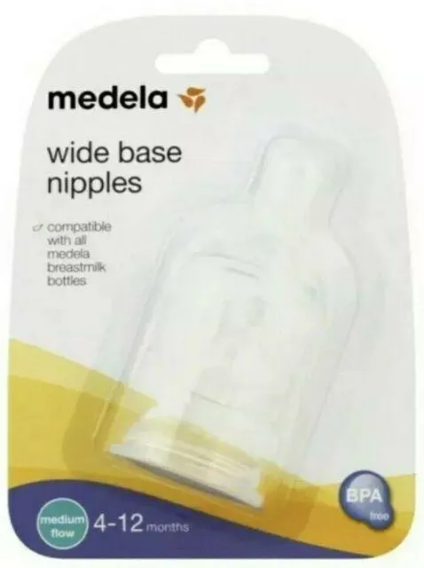 Medela® Wide Base Nipple, Medium Flow (3 Count)