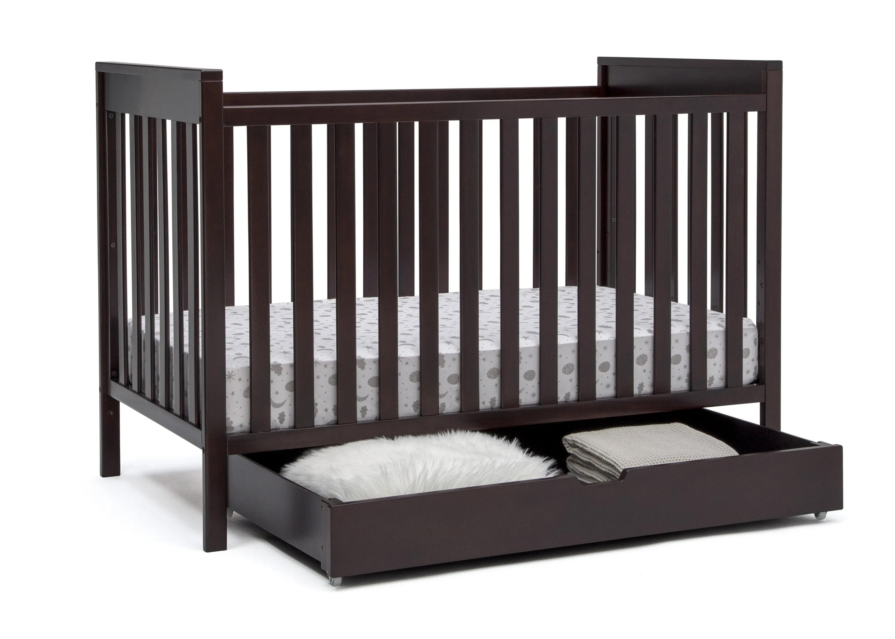 Mercer 6-in-1 Convertible Crib   Under Crib Roll-Out Storage