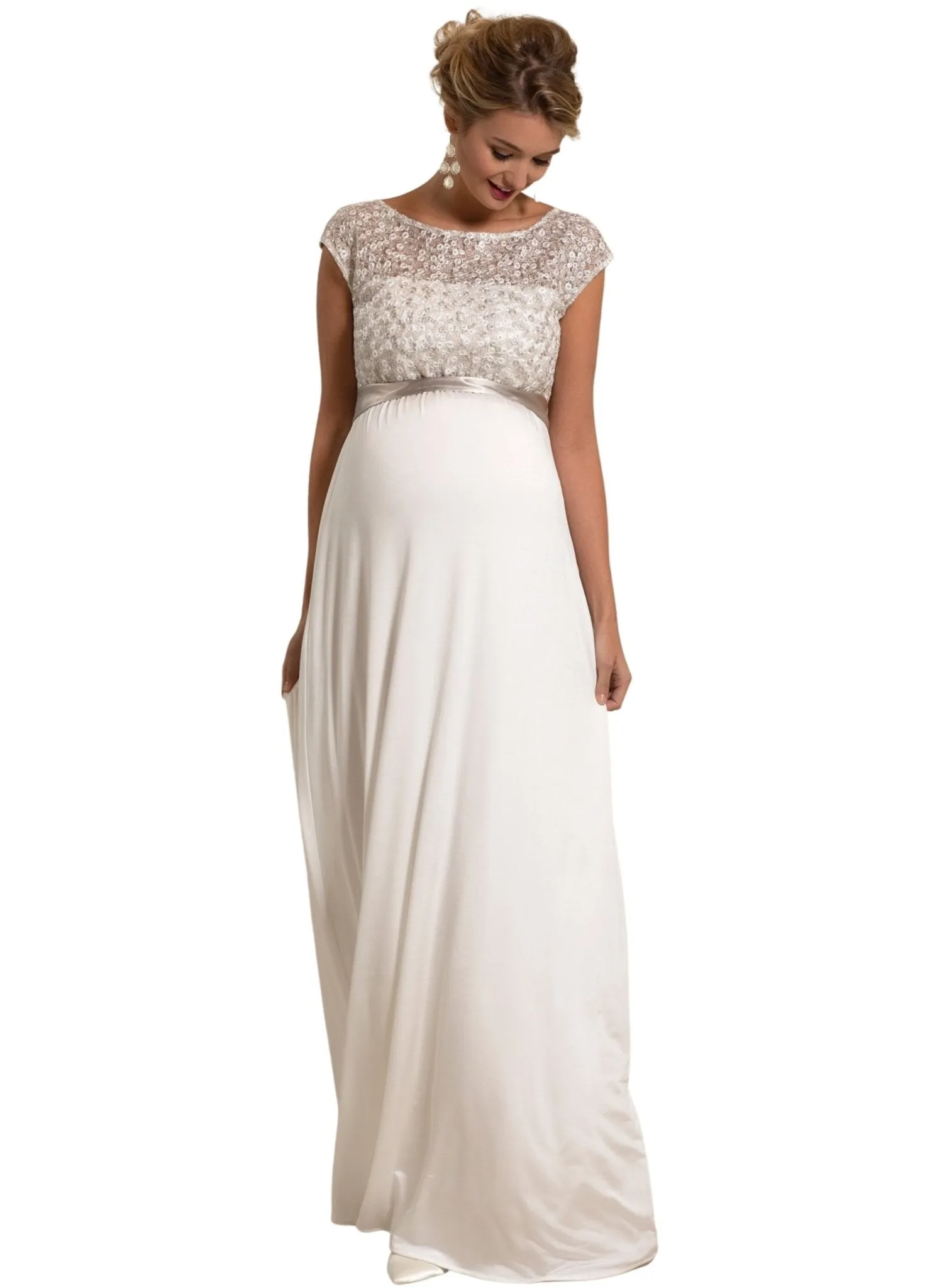 Mia Maternity Gown - Ivory