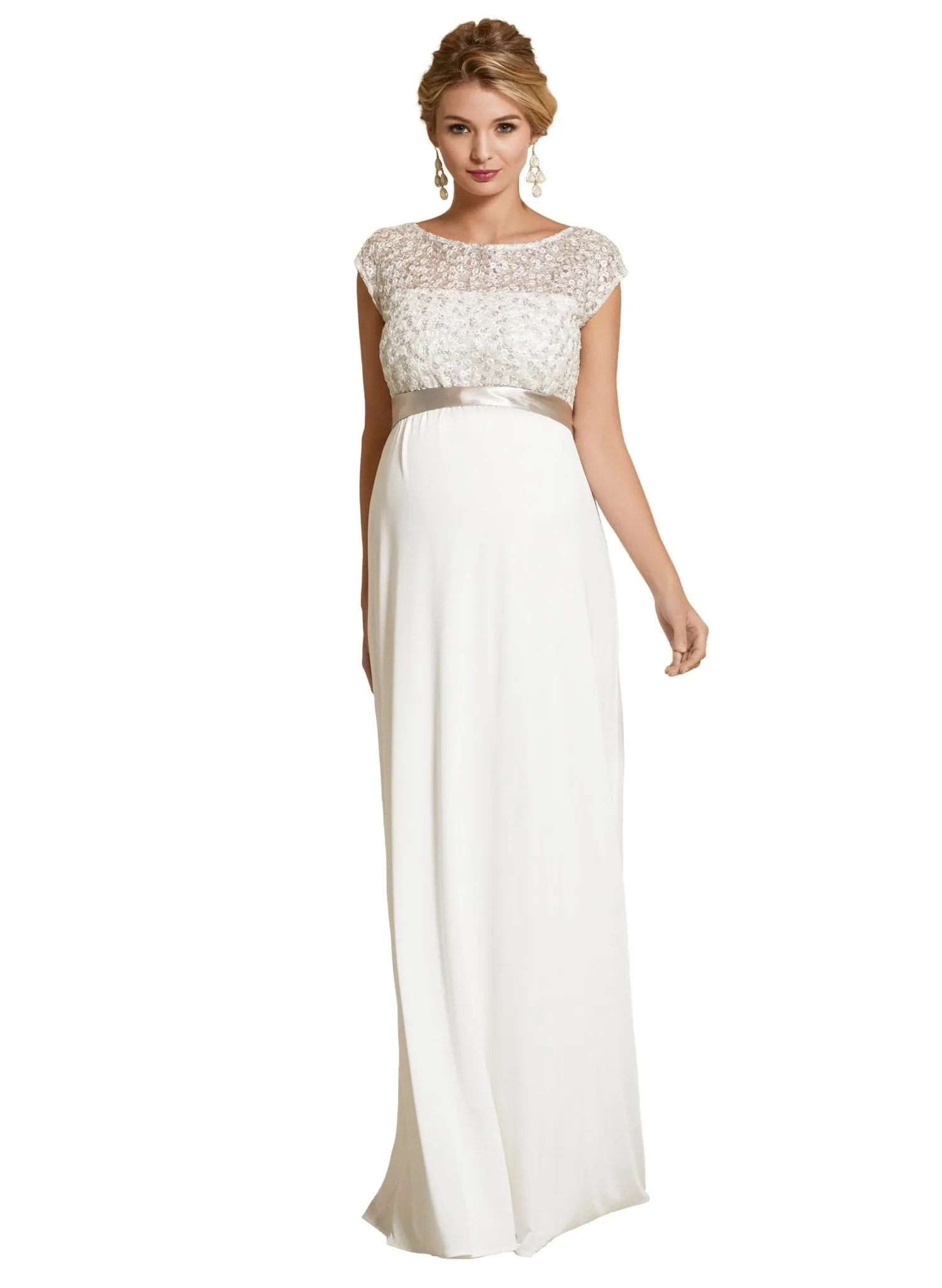 Mia Maternity Gown - Ivory