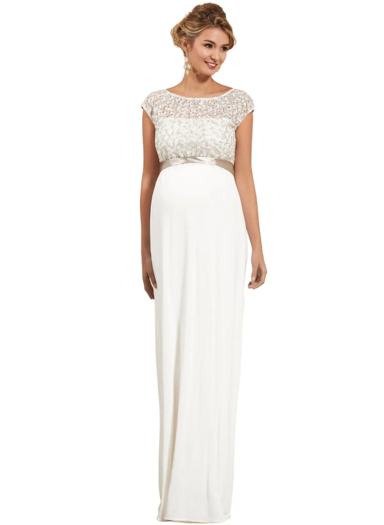 Mia Maternity Gown - Ivory